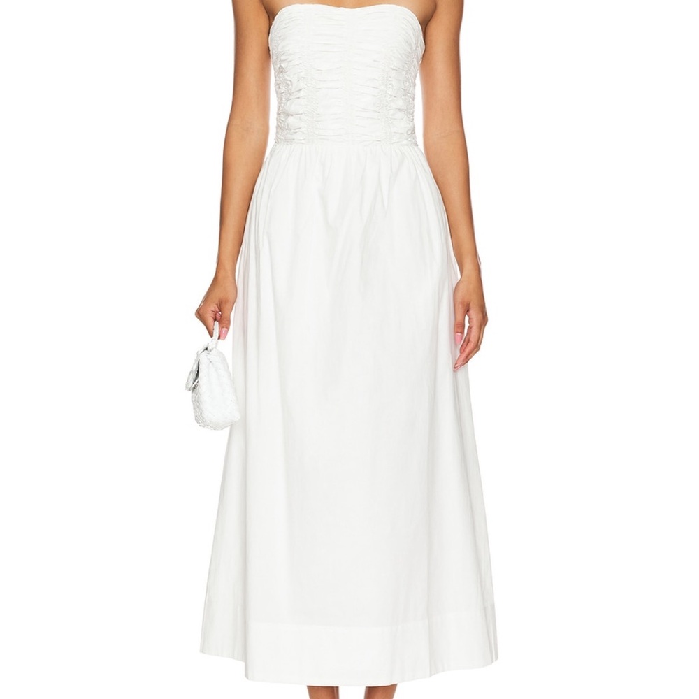 Faithfull The Brand Dominquez Midi Dress in White